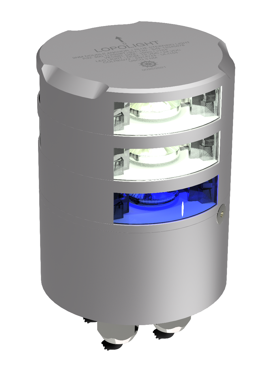 3nm 360° White, Dbl + 60° Panama Steering via RPM